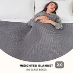 Knitted Weighted Blanket (26-magmatic Gray / 48" x 72" | 12lbs)