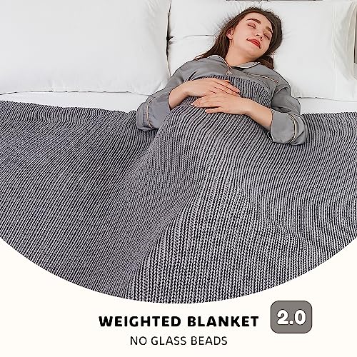 Knitted Weighted Blanket (26-magmatic Gray / 48" x 72" | 12lbs)
