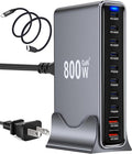 800W USB C Fast Charger Block, 10 Port USB Charging Station, GaN Ⅲ Pro Double by Unknown