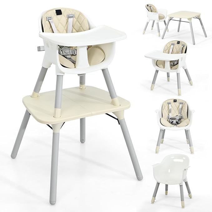 HONEY JOY 5-in-1 High Chair, Convertible Highchair by HONEYJOY
