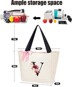 Vavabox Tote Bag, A-Z Initial Monogrammed Waterproof Tote Bag, Bridesmaid Gifts - Image 2