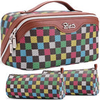 Travel Makeup Bag Organizer Cosmetic Bag (07-A-Brown)