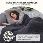 Knitted Weighted Blanket (27-granite Grey / 48" x 72" | 12lbs)