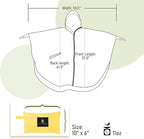 SaphiRose Unisex Rain Poncho Raincoat Hooded - Image 6