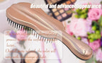 WYNK Hair Brush Detangler for Adults & Kids，Detangling Comb Hair Styling Tools & Appliances for Natural/Wavy/Curly/Coily/Wet/Dry/Oil/Thick/Straight/Long Hair (Champagne Gold Electroplate)