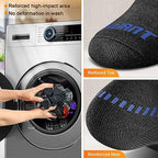 Men 6 Pack Athletic Compression Crew Socks for Running Gym Sports (11-13 / Black 3712)