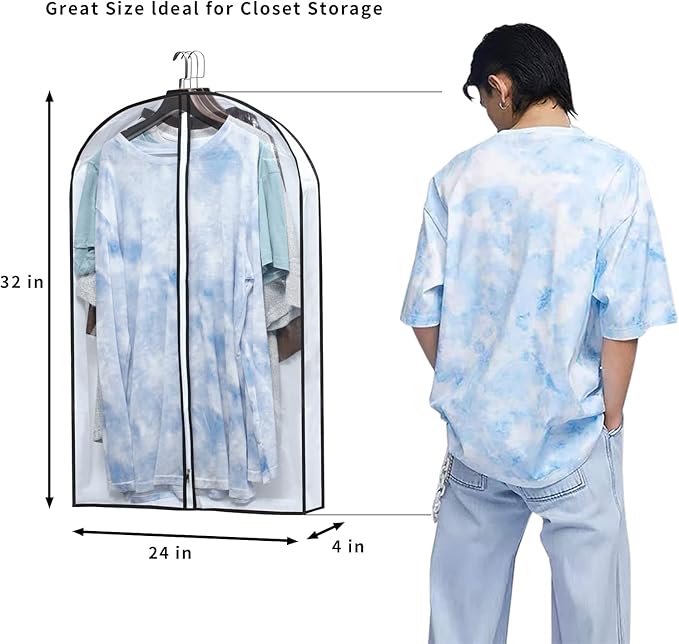 Hanging Clothes Storage with 4" Gusseted Garment Covers - Image 2