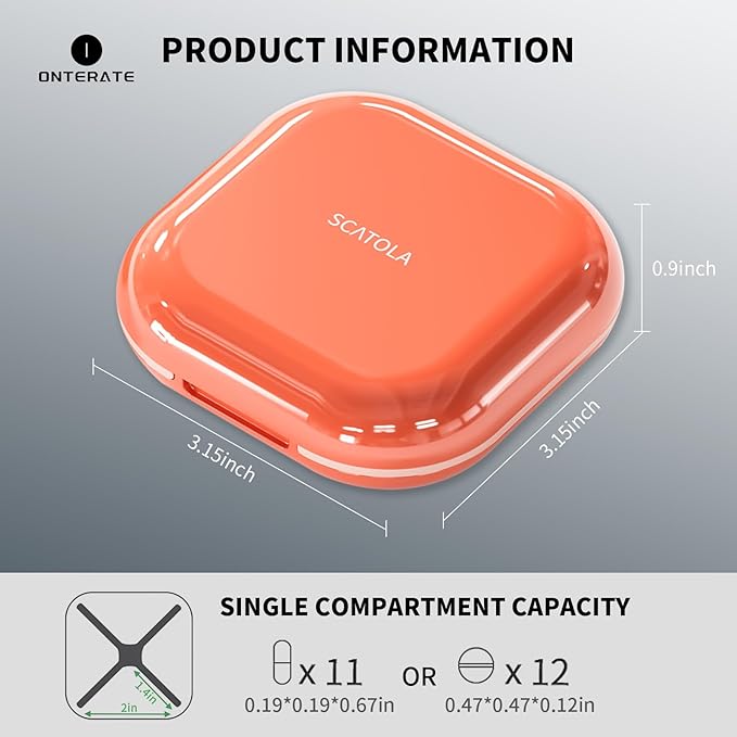 Small Pill Case, Travel Pill Box, Portable Pill Organizer, Pill Container - Image 6