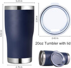 DOMICARE 20oz Tumbler with Lid Stainless Steel Tumblers Bulk, Double Wall - Image 5