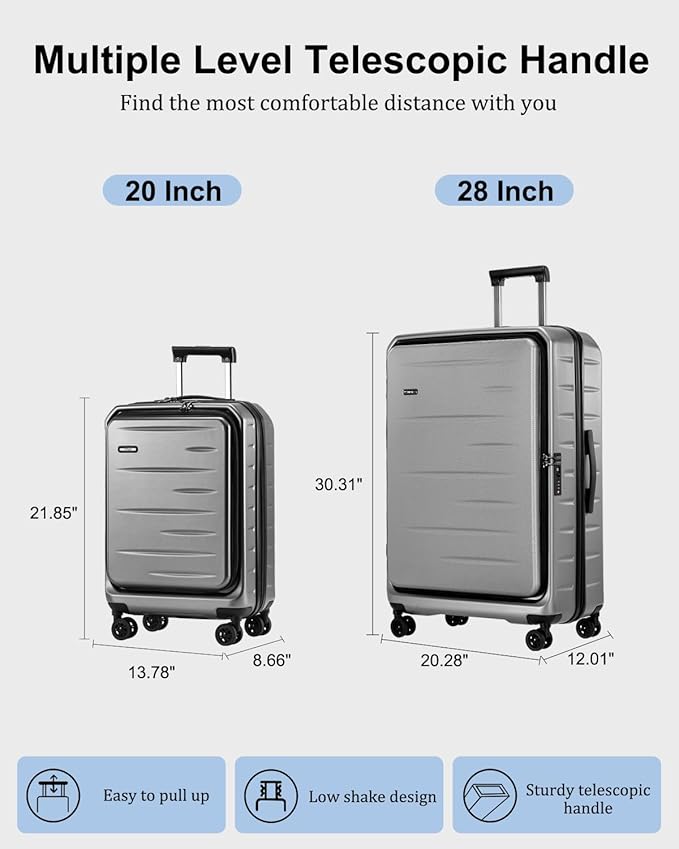 Luggage Sets 2 Pieces, 20 Inch Carry On Luggage and Expandable 28 Inch Checked - Image 8