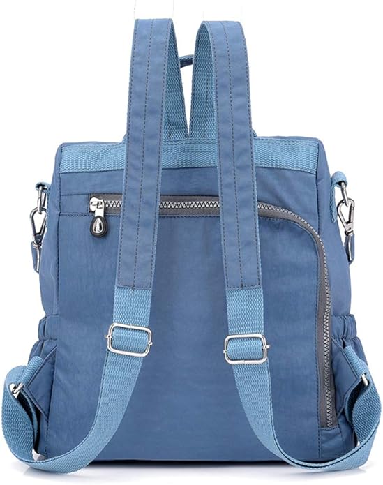 MINTEGRA Women Shoulder Backpack Multi-Pocket Nylon Purse Large Capacity - Image 4