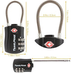 TravelMore 10 Pack TSA Approved Travel Combination Cable Luggage Locks - Image 2