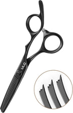 ULG Texturizing Shears – Professional Stainless Steel, Ergonomic Offset Handles, Teflon Coated, Deer Tooth Blades for Precise Thinning and Layering, Ideal for Stylists and Barbers