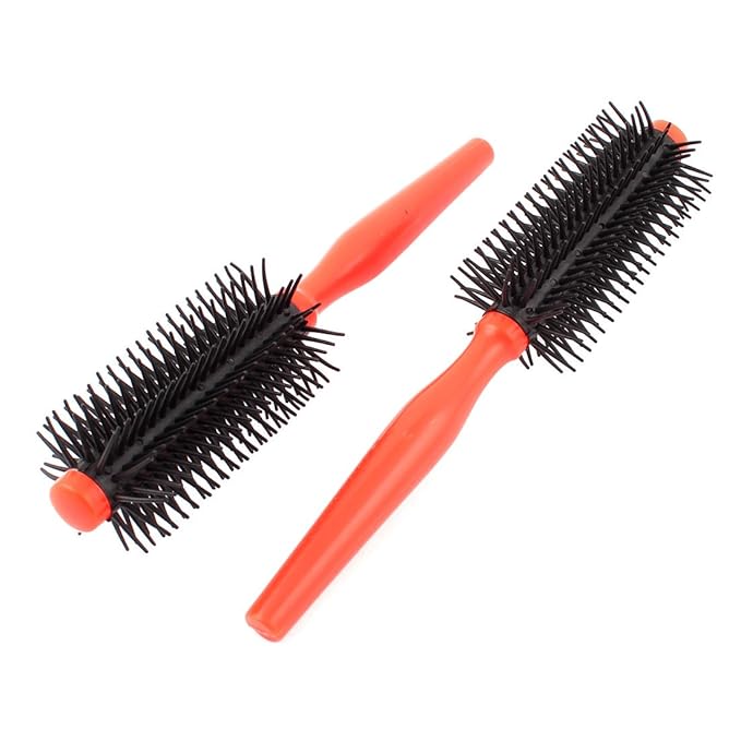 uxcell Plastic Handle Hair Brush Salon Styling Bristles Comb Makeup Tool 2Pcs