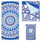 Quick Dry Microfiber Beach Towel (Blue Angel / Extra Large 78x35")