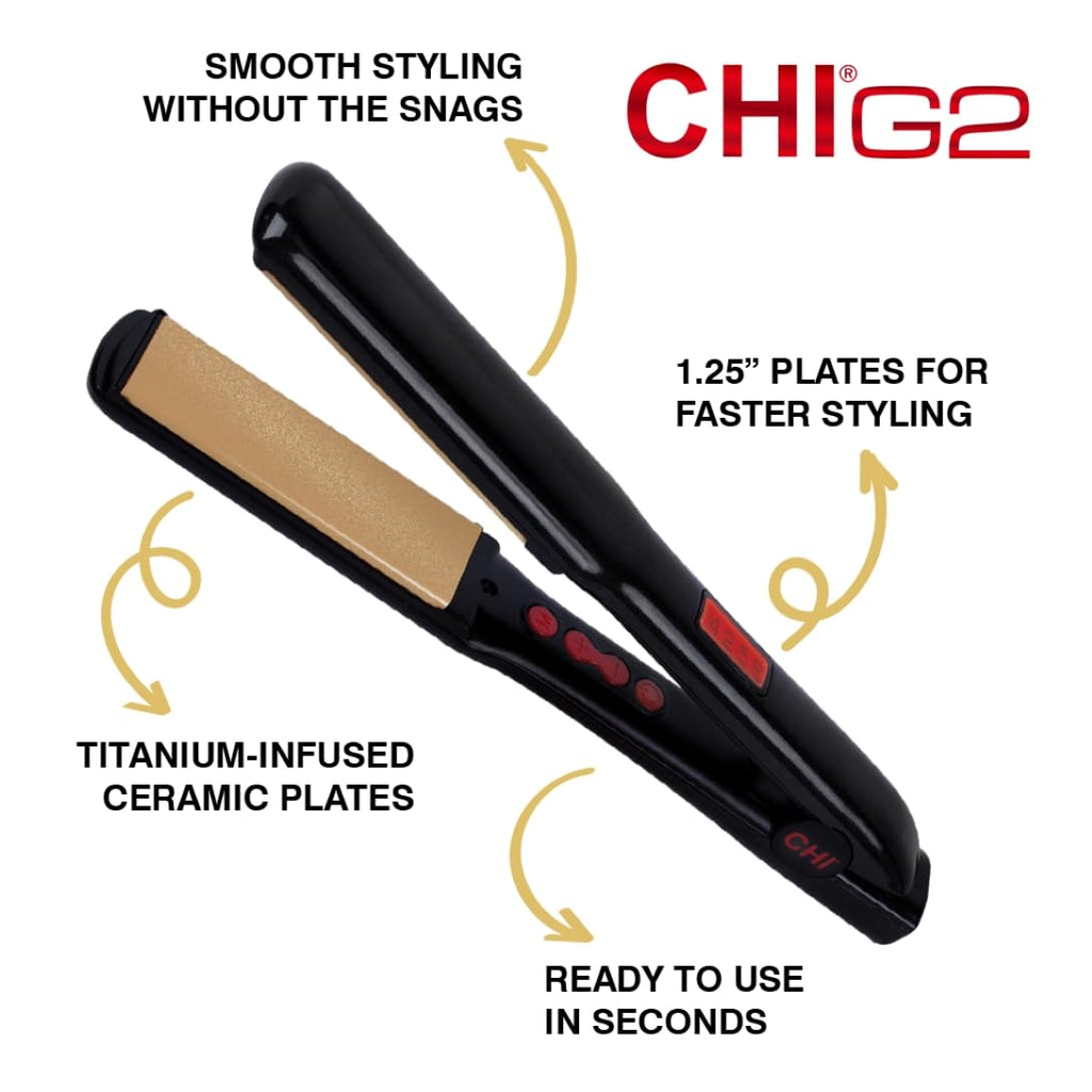 G2 Flat Iron Hair Straightener for A Smooth Finish (1 Count (Pack of 1))