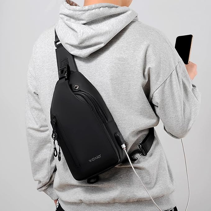 Waterproof Sling Bags Mens Shoulder Crossbody Backpack - Image 2