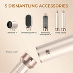 5 in 1 Blow Dryer Brush, Negative Ion Hair Dryer Brush Set Upgrade Hot Air Brush Air Styler Curling Wrap Air Curler, Curling Iron Hair Styling Tools As A Gift for Straight/Curl/Drying/Smoothing