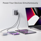 INVZI GaNHub 100W USB C Charger Multiport, GaN III 4-Port USB Charging Station - Image 4