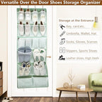 18 Pocekts Over the Door Shoes Organizer, Behind Door Hanging Storage Pocekt - Image 2