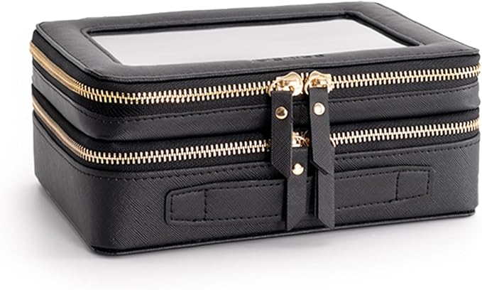 Aveniee XL Clear Makeup Organizer, Double Layer Travel Cosmetic Case - Image 5
