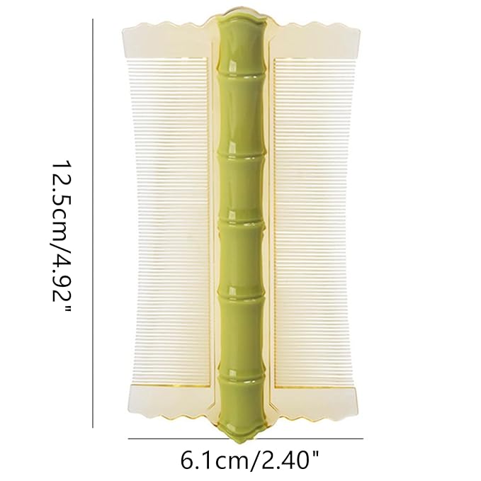 Fine Tooth Comb for Dandruff, 2 Pcs Double-Sided Dandruff Comb Anti-Static Scalp Brush with Handle for Hair Styling Tool Accessories