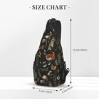 SUPLUCHOM Sling Bag Vintage Mushroom Leaf Forest Hiking Daypack Crossbody - Image 3