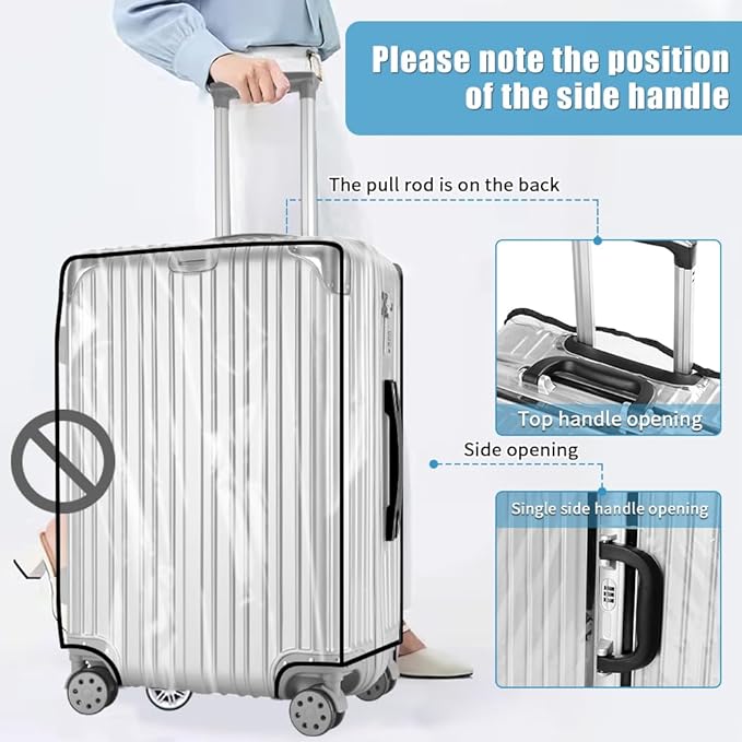 Yotako Clear PVC Suitcase Cover Protectors 30 Inch Luggage Cover Protectors - Image 2