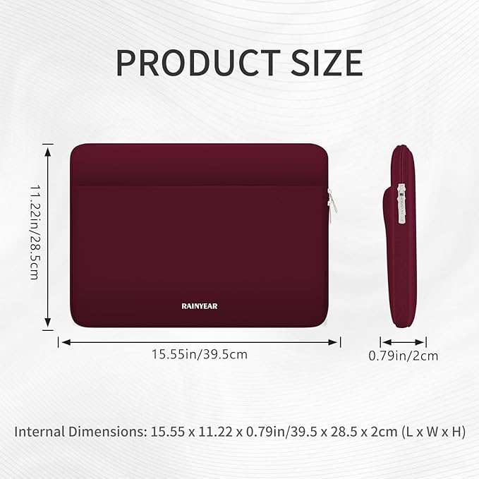 RAINYEAR Laptop Sleeve Case 15.6 Inch, Protective Portable Case - Image 5