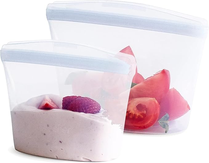 Stasher Premium Silicone Reusable Food Storage Bags, Lunch Bag, Travel by Stasher