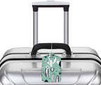 2 Pack Cute Cactus Green Suitcase Tags Identifiers Unique Leather Luggage Tags - Image 6