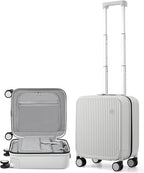 mixi Underseat Carry on Luggage 16 Inch Hardshell PC Suitcase by MIXI