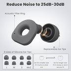 2 Pairs of Earplugs for Sleeping, Reusable Hearing Protection Earplugs - Image 4