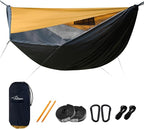 Camping Hammock with Mosquito Net and Sunshade, Backpacking Hammock with Ridge by TravelBird