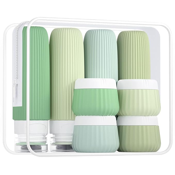 Travel Bottles for Toiletries 8 Pack, Tsa Approved Travel Size Toiletries 3 oz by Mrsdry