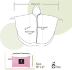 SaphiRose Unisex Rain Poncho Raincoat Hooded - Image 7