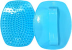 Detangler Hair Brush with Firm Bristles (4×3 in) – Dry & Wet Shampoo and Conditioner Scalp Massager for Deep Cleansing, Exfoliating & Dandruff Control. Multi-Use for Hair, Beard & Scalp (2PC,Blue)