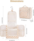 Narwey Checked Hanging Travel Toiletry Bag - Image 5
