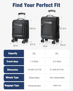 Lekebobor 20 Inch Carry On Luggage - Image 2