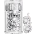 Triple Vitamin C Serum Capsules For Face: Dark Spots Correction with Camellia Niacinamide VE Anti-Aging Skincare Serum For Women - 28 Capsules To Tighten Sagging Skin And Fine Lines