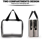 2Pcs Crystal Clear PVC Travel Toiletry Bag Kit - Image 5