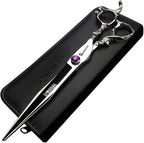 6/7-inch professional hairdresser set, stainless steel scissors hairdresser's exclusive hairdresser. (8-Zoll-Flachschere)