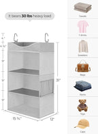 StorageWorks Hanging Closet Organizer, 3-Shelf Hanging Closet Shelves - Image 3