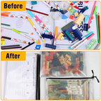 24pcs Large Mesh Zipper Pouch File Bags Reusable Zippered Pouches for Organizing Classroom