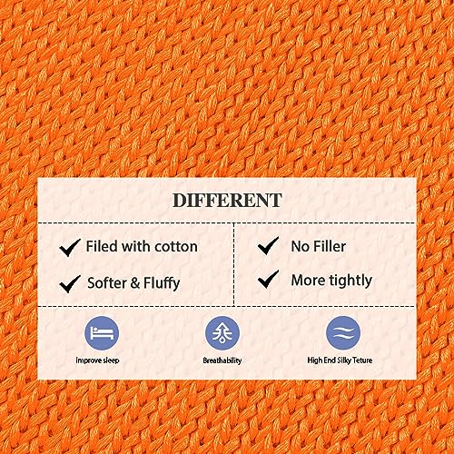 Knitted Weighted Blanket (33-orange / 60" x 80" | 15lbs)