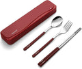DEVICO Travel Utensils, 18/8 Stainless Steel 4pcs Cutlery Set Portable Camp by DEVICO