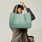 KKXIU Tote Bag for Women Vegan Leather Shoulder Purse Large Capacity Travel Bag - Image 4