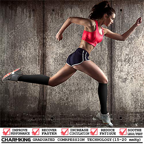 Compression Socks for Women & Men Circulation (Small-Medium / 08 Black/Coffee/Beige)