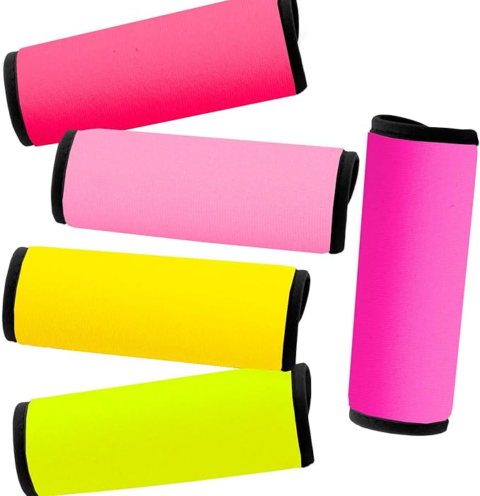 Neoprene Luggage Handle Wraps for Traveling Bright Color Luggage by GOWRAPS