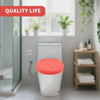 Microfiber Elongated Toilet Seat Cover 19.5"x 15" Machine Washable Solid Toilet - Image 6